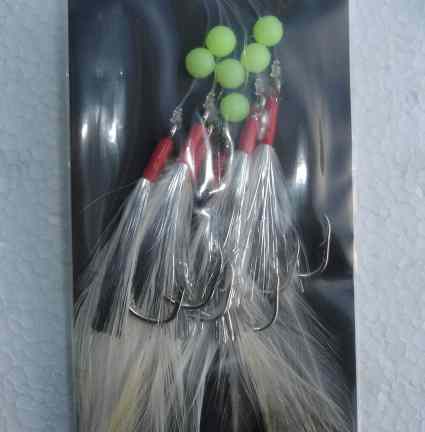 White Cod Feathers - 6 Hook