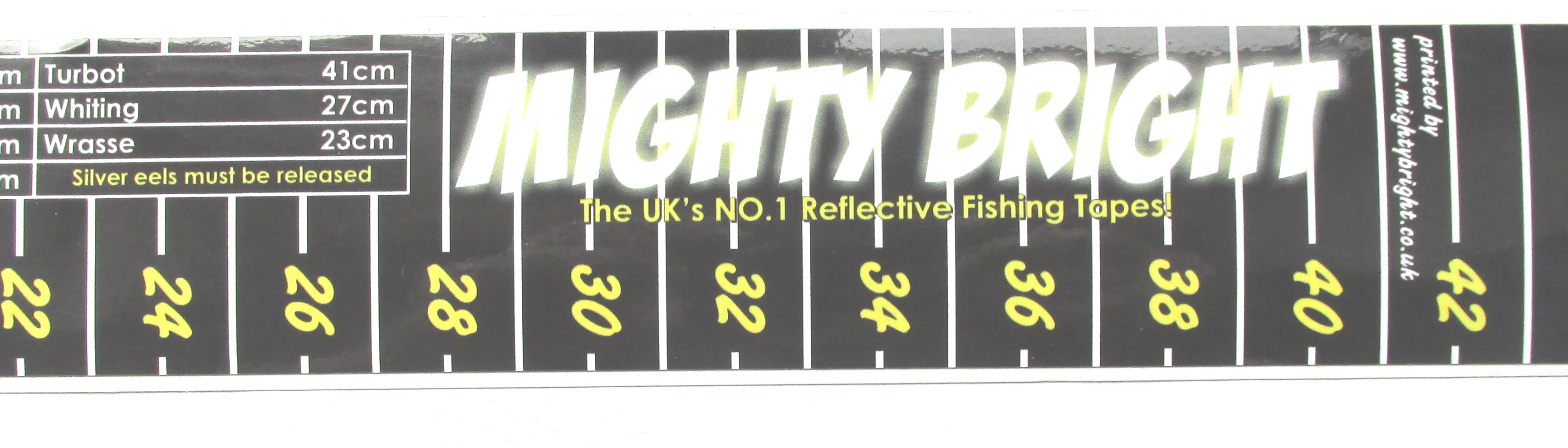 Mighty bright fish measure sticker